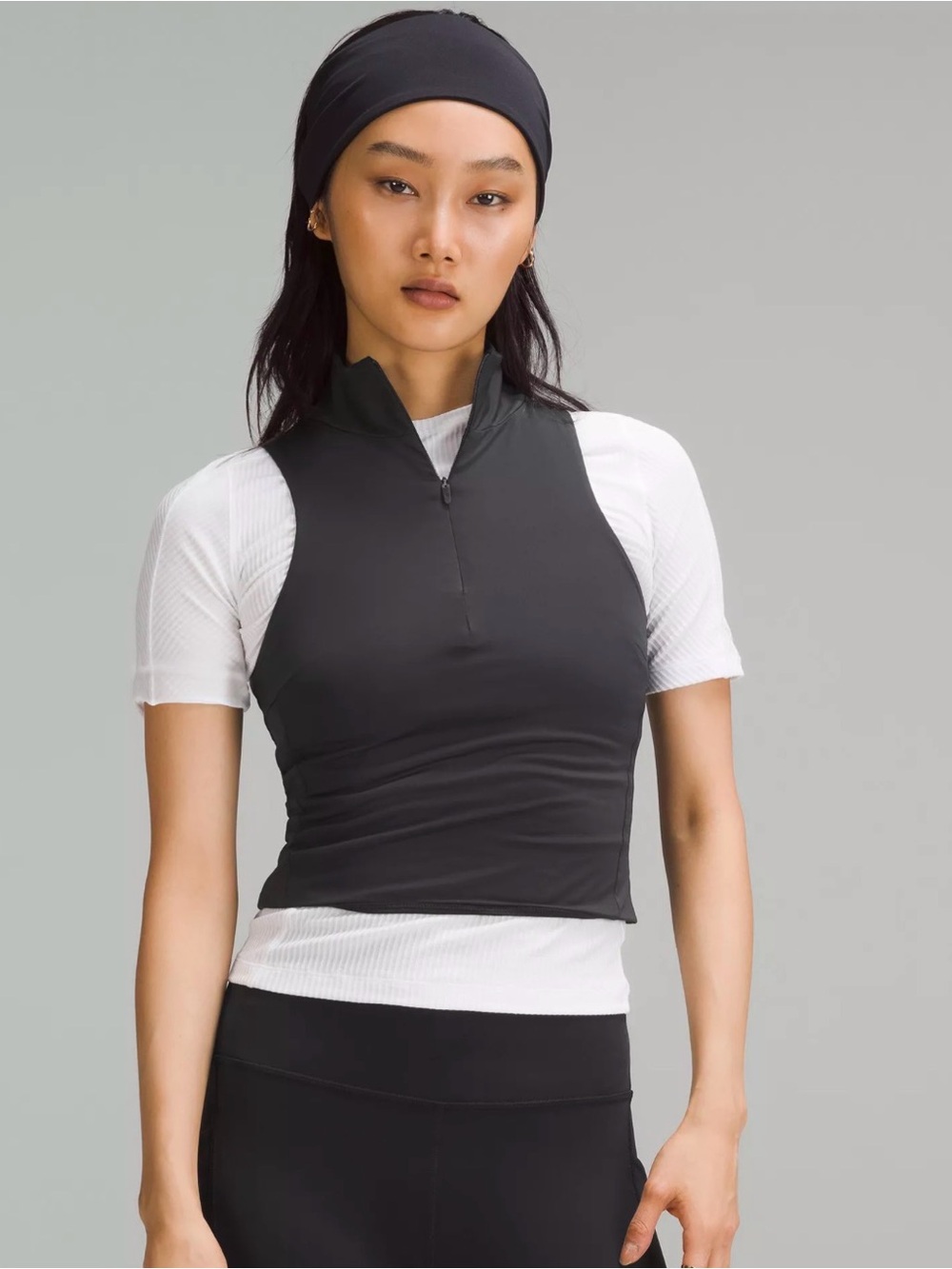 Lululemon Women’s Black Zip-Front Top